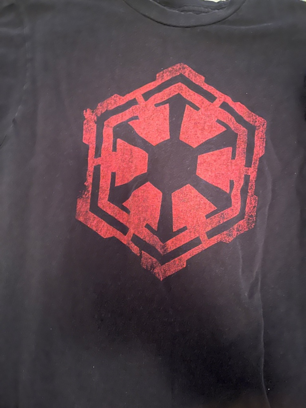 Two Star Wars Black T-Shirts with Blue Jedi and Red Imperial Logos - Picture 6 of 6